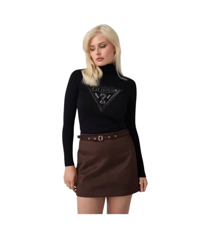Guess - Γυναικείο Πουλόβερ Ζιβάγκο Slim Fit W6BR54Z1455-JBLK Μαύρο 3