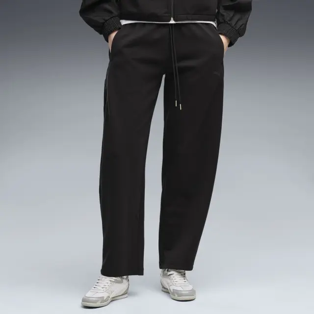 Puma HER Relaxed DK Barrel Leg Pants (694024-01) - Μαύρο