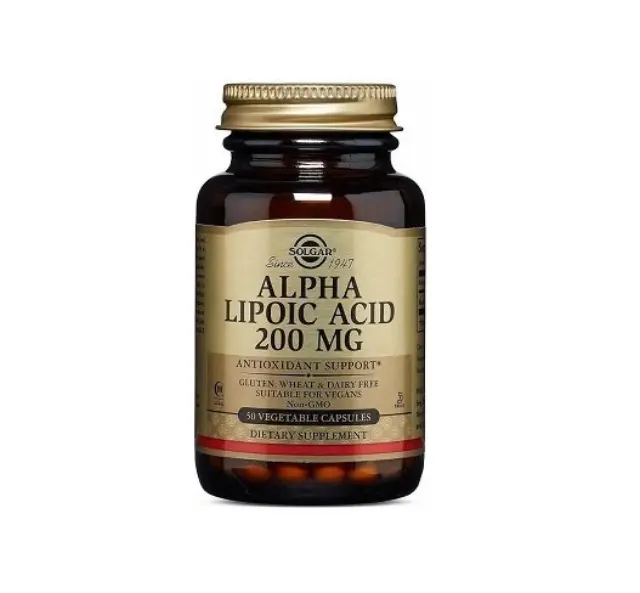 Solgar Alpha Lipoic Acid 200mg Συμπλήρωμα Διατροφής με Άλφα Λιποϊκό Οξύ με Αντιοξειδωτική Δράση, 50caps