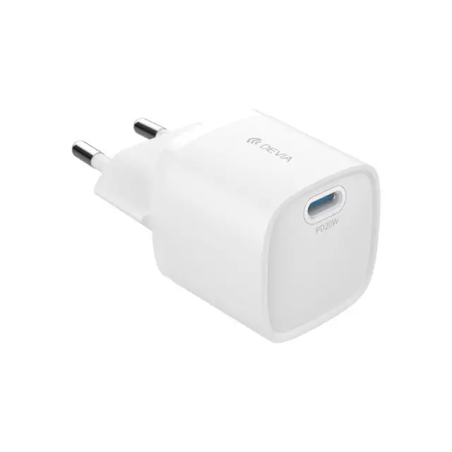 Φορτιστής Ταξιδίου Ταχείας Φόρτισης Devia RLC-543 Mini με Έξοδο USB C GaN PD 20W Extreme Λευκό N69935