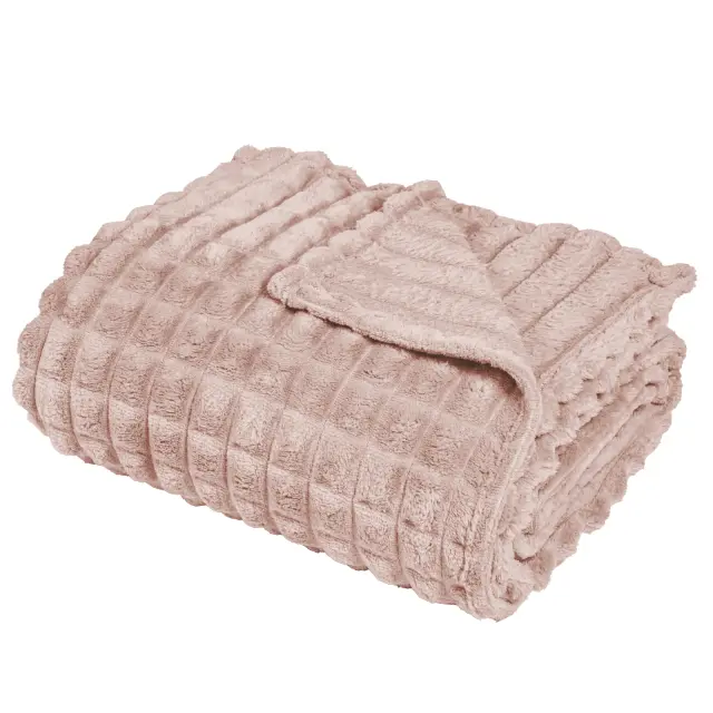 Κουβέρτα 160x220 Μονή 330gsm Fleece Das Home 1388 Nude 100% Πολυέστερ 3