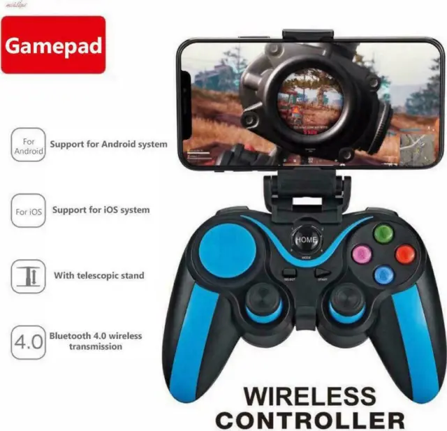Ασύρματο χειριστήριο - Wireless bluetooth controller - Blue/Black - S9 2