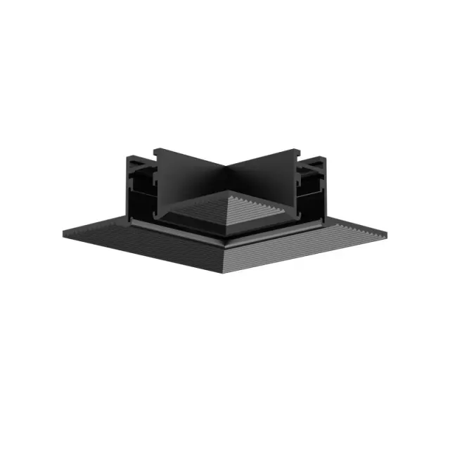 Aca Light ΜΑΥΡΗ ΓΩΝΙΑ 90° ΣΥΝΔΕΣΜΟΣ ΓΙΑ ΜΙΝΙ ΜΑΓΝΗΤΙΚΗ ΡΑΓΑ TRIMLESS
