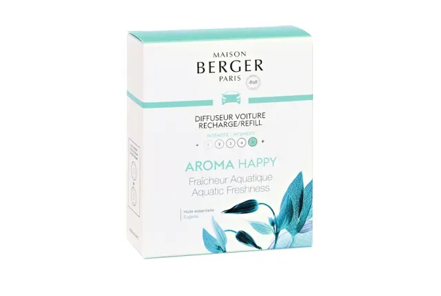 Maison Berger Paris Car Diffuser Refill Σετ 2 Κεραμικών Ανταλλακτικών αρωματισμού Αυτοκινήτου Aroma Happy Aquatic