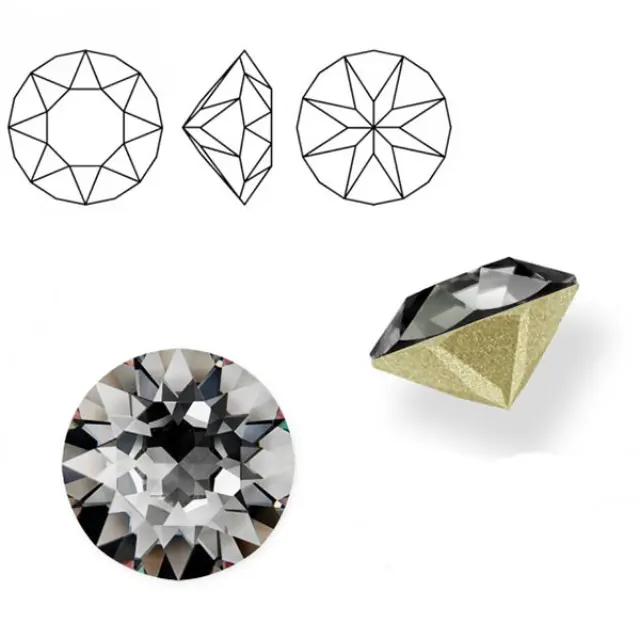 Swarovski 1088 Xirius Chaton Black Diamond PP24 Ø3.1x1.7mm ~72τεμ