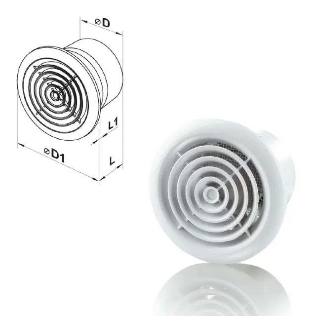 Ανεμιστήρας Οροφής Λευκό Φ125mm 2