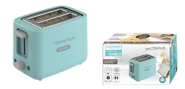Hoomei Ηλεκτρική Φρυγανιέρα 2 θέσεων 750W Μπλε HM-5922B