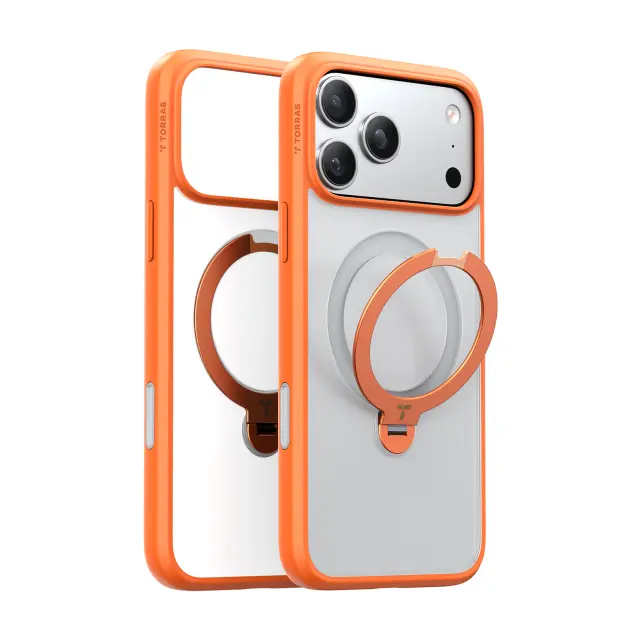Torras Ostand Q3 Spin, energy orange - iPhone 17 Pro