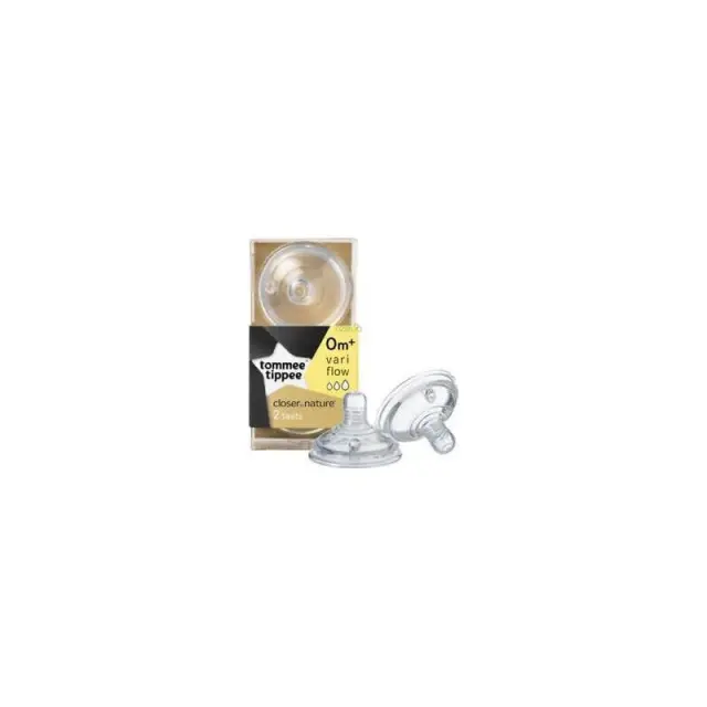 Tommee Tippee Θηλές Σιλικόνης με Μεταβλητή Ροή 0m+ 2τμχ