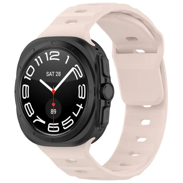 Techsuit - Watchband (W055) - Samsung Galaxy Watch Ultra 1 / 2 2024-2026 (47 Mm) - Ανοιχτό Ροζ
