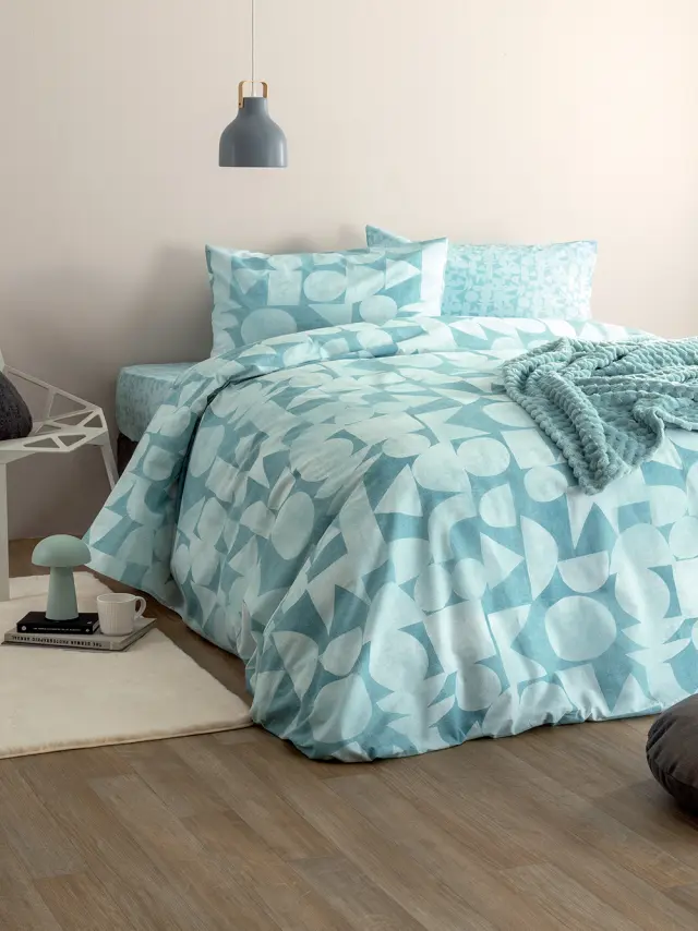 Σετ Παπλωματοθήκη 240x250 Υπέρδιπλη Fashion Life Palamaiki FL6288 Βεραμάν 100% βαμβακερό 2