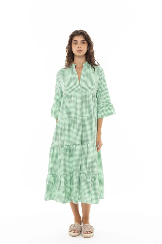 Beachwear Modern Check B422 Peach Skin Pink Label 2