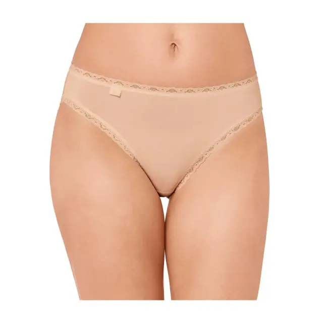 Sloggi Γυναικείο Εσώρουχο 24/7 Cotton Lace Tai - Τριπλό Πακέτο, Χρώμα Σκούρο Μπεζ 2