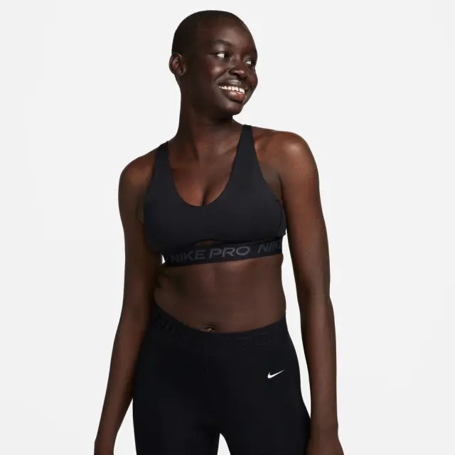 Nike Pro Indy Plunge Bra (FQ2653-010) - Μαύρο - M