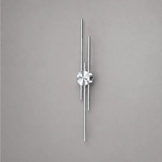 VenCore Stravon Silver - Μοντέρνο Επιτοίχιο Φωτιστικό Απλίκα LED 60CM 12W Ασημί Αλουμίνιο με Ρυθμιζόμενο CCT Λευκό - Ημέρας - Θερμό - Χειρισμός CCT μέσω Διακόπτη On-Off (6093-20112)