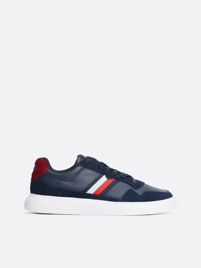Tommy Hilfiger - Ανδρικά Sneakers Light Cupsole Lth Mix Stripes FM0FM04889-C1G Μπλε