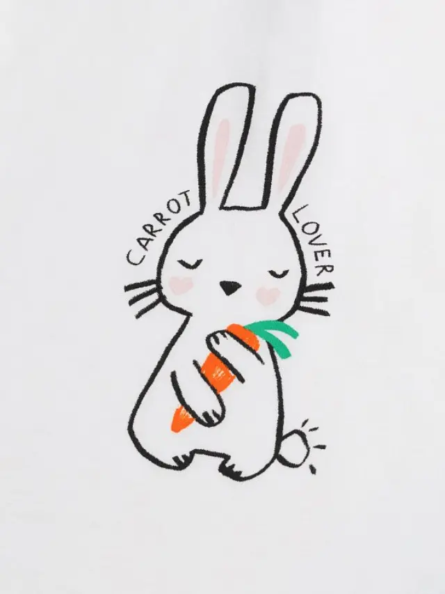 Βρεφική Μπλούζα για Κορίτσια Carrot Lover ΛΕΥΚΟ 2