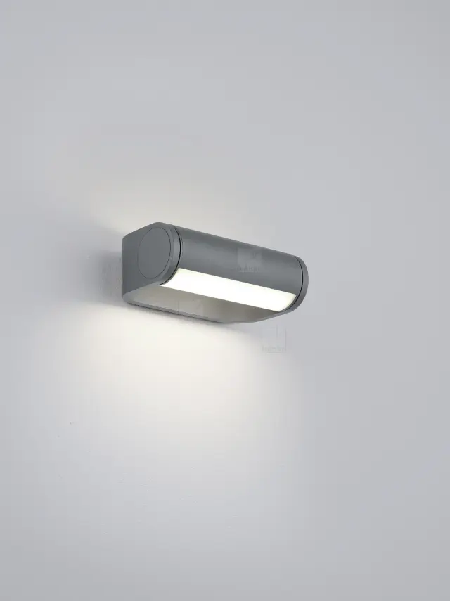 LUZ44 Φωτιστικό Τοίχου & Bollard LED Εξωτερικού Χώρου IP54 Graphite με Περιστρεφόμενη Κεφαλή Ανθρακί