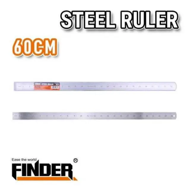 Μεταλλικός χάρακας - 60cm - Steel - Finder - 194381 2