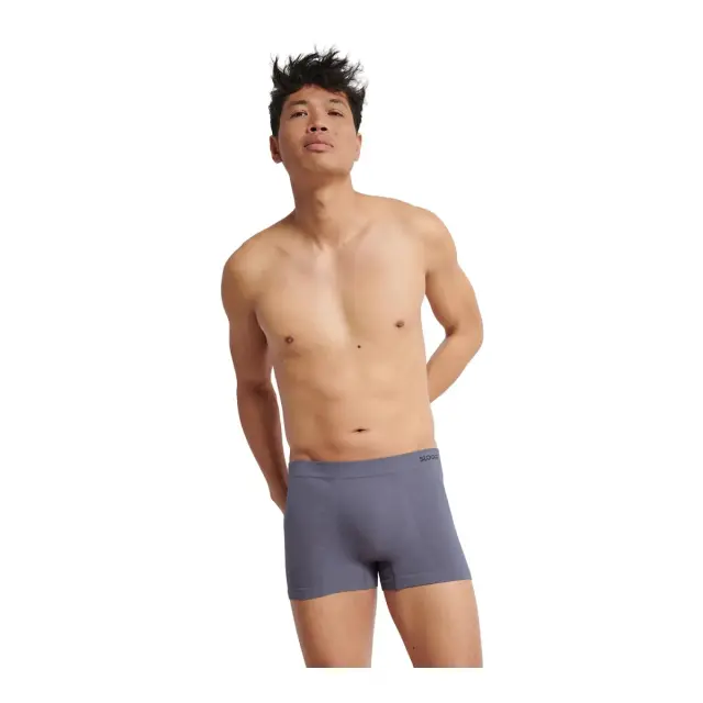 Sloggi Ανδρικό Boxer GO Smooth Short - Διπλό Πακέτο, Χρώμα Μαύρο-Γκρι 2