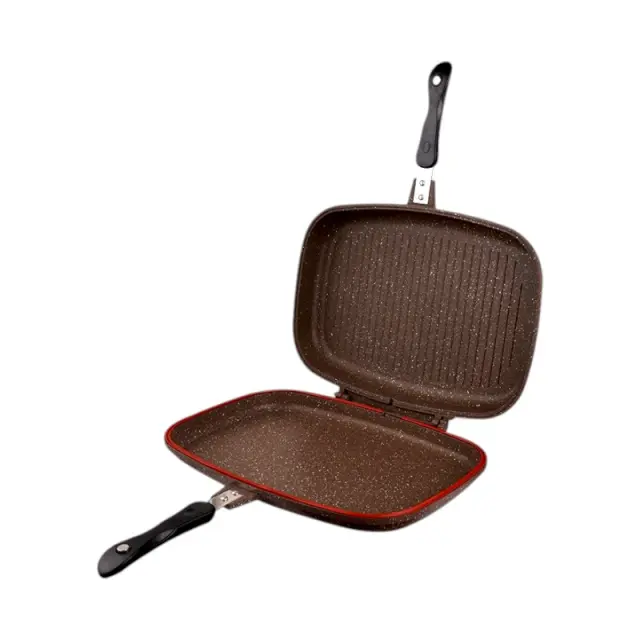 Διπλό αντικολλητικό τηγάνι Grill - CA007-F40-Brown - DSP - 610537