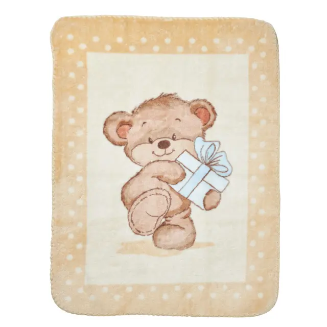 DAS BABY ΚΟΥΒΕΡΤΑ VELOUR 110X140 RELAX 4871 ΚΑΦΕ, ΜΠΕΖ 3