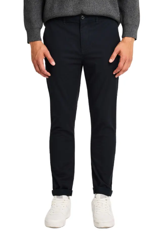 Funky Buddha Men's Chino Elastic Regular Fit Black FBM014-001-02-Black 2