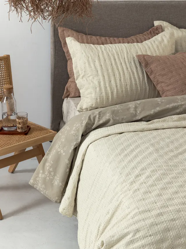 Κουβερλί 160x240 Μονό Palamaiki Tot 100% Πολυέστερ- Ivory
