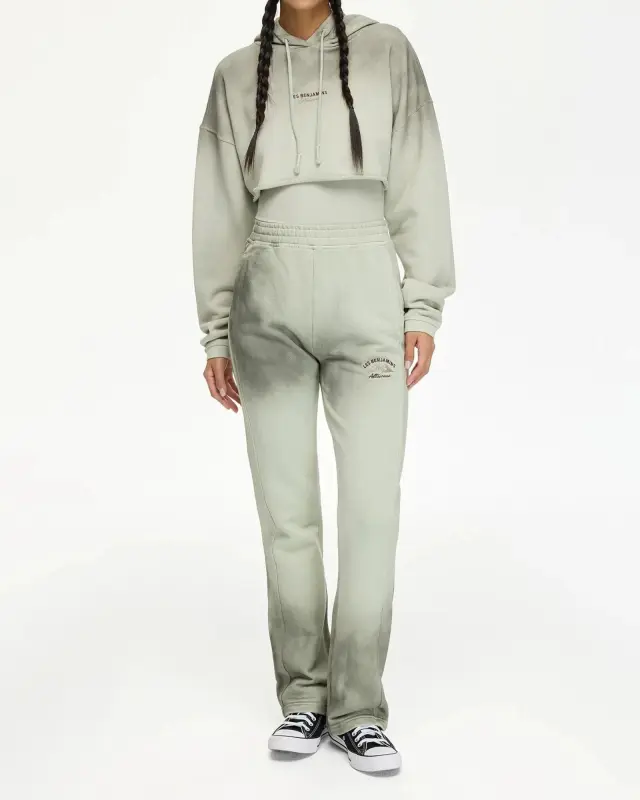 Les Benjamins Γυναικείο Παντελόνι Φόρμας Ombré Sage Green / Grey 2