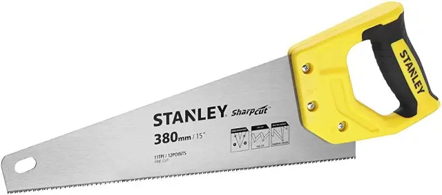 Stanley STHT20371-1 - Πριόνι Ξύλου Σεγάτσα Sharpcut Διπλής Κοπής με Ψιλό Δόντι 500mm 50cm 2
