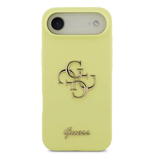 Guess Liquid Silicone 4G Metal Logo Case for iPhone Air Yellow 3