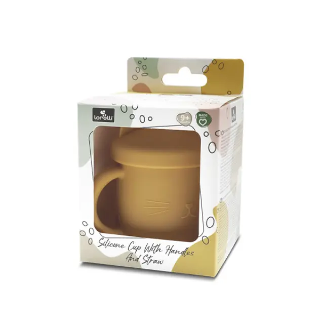 Lorelli Κύπελλο Σιλικόνης Με Καλαμάκι Natural Yellow 10230660001 3
