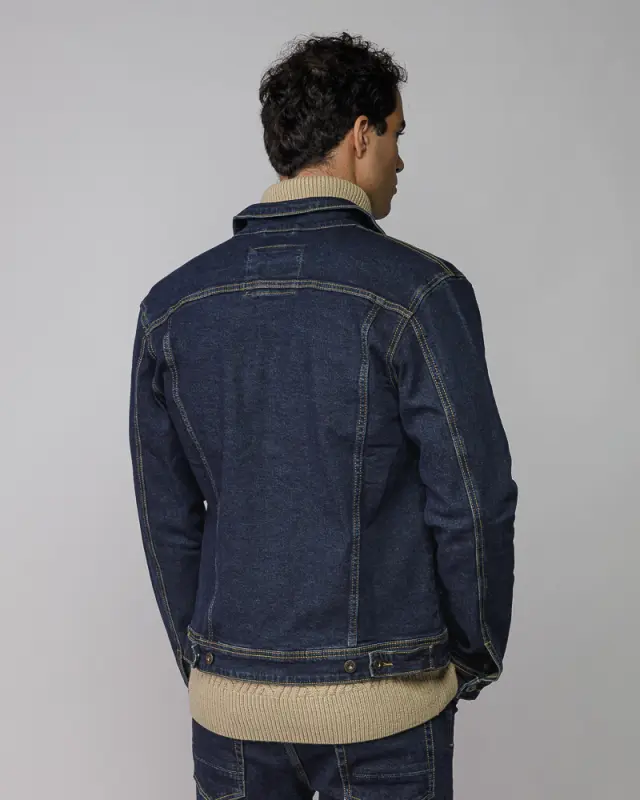 Devergo Ανδρικό Τζιν Μπουφάν 7077 - Dark Blue - M 2