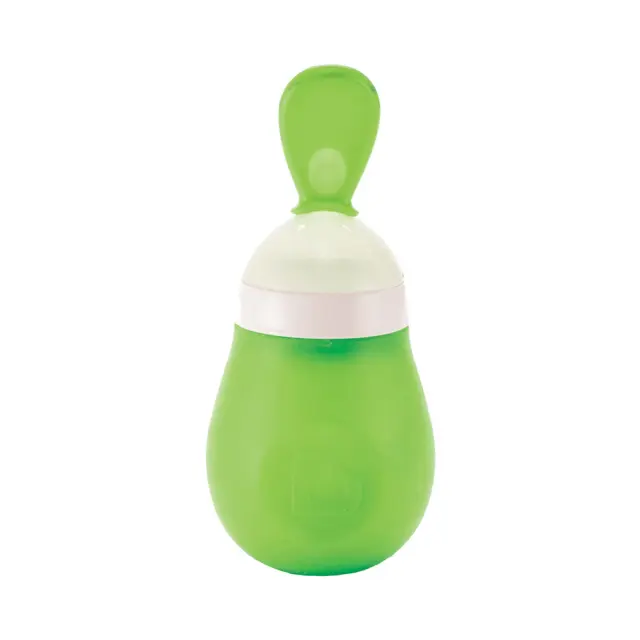 Munchkin Squeeze Spoon Κουτάλι που Δεν Λερώνει & Χωράει 148ml Τροφής 1τμχ - Πράσινο