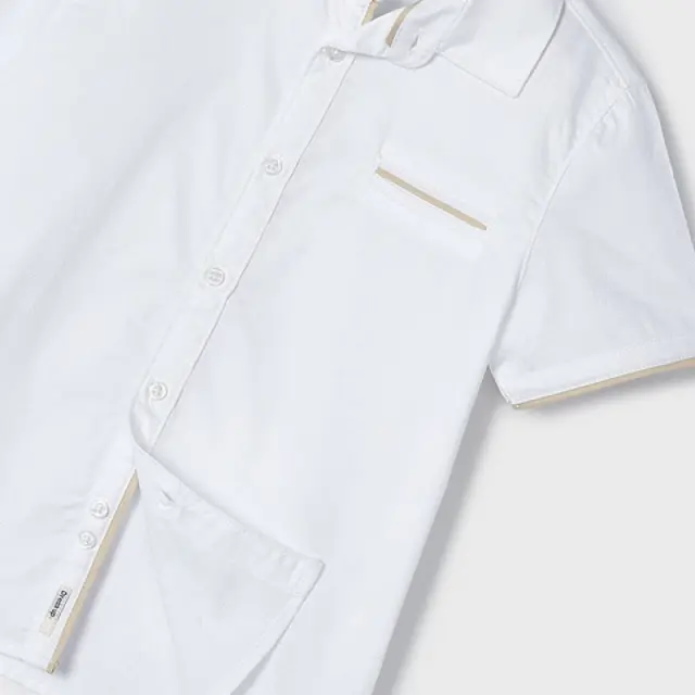 Baby 6 μηνών έως 4 ετών Πουκάμισο αντίθεση Better Cotton λευκό 2