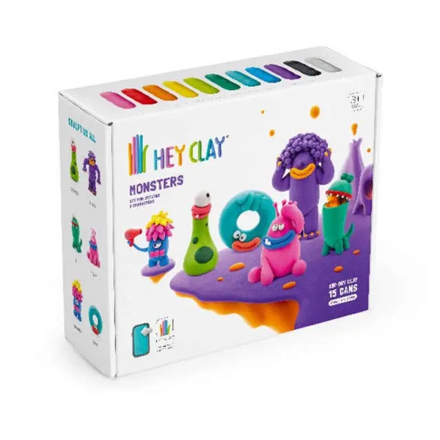 Hey Clay Κατασκευές από Πολύχρωμο Πηλό Monsters (3+ ετών) 15018 2