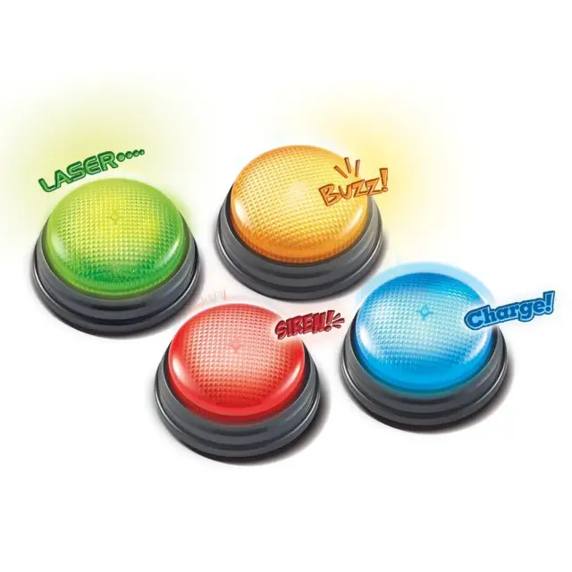 Learning Resources Εκπαιδευτικό Παιχνίδι Lights and Sounds Buzzers 4 τεμάχια για 3+ ετών LER 3776 2