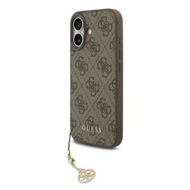 Guess 4G Charm MagSafe Case for iPhone 17 Tone on Tone Brown