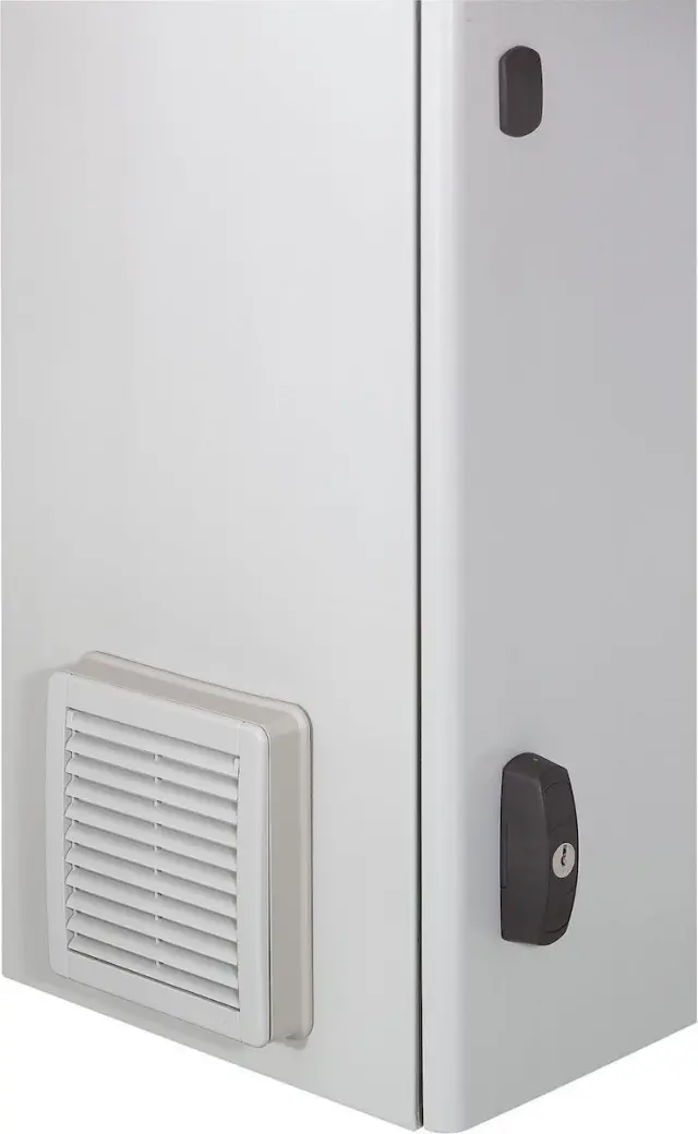 Ventilator with plastic louvre - IP 54 - IK 08 - 40/160 mﾳ/h - RAL 7035