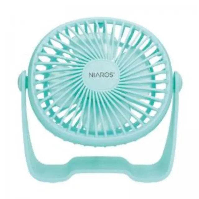Επιτραπέζιος Ανεμιστήρας Niaros Alua USB 3W Mini Τιρκουάζ N68185 2