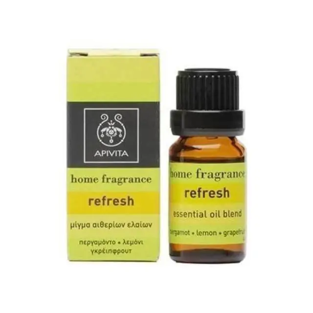 Apivita Essential Oil Refresh Μίγμα Αιθέριων Ελαίων με Περγαμόντο, Λεμόνι και Γκρειπφρούτ, 10ml