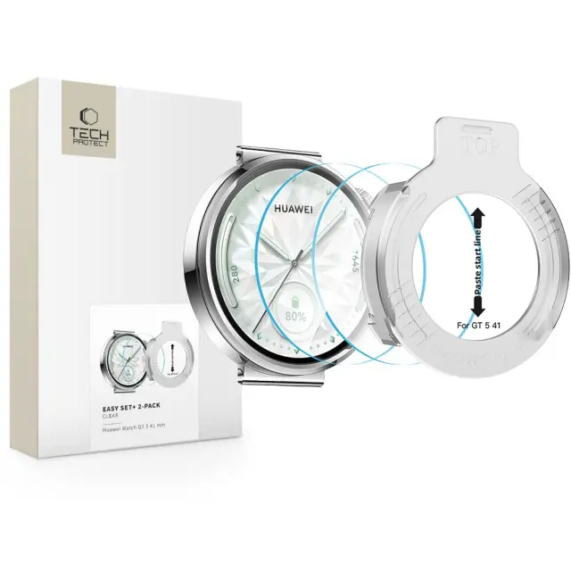 Tech-protect Easy Set+ 2-pack Huawei Watch Gt 5 (41 Mm) Clear
