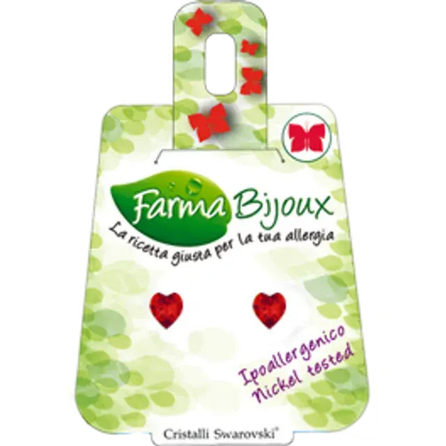 FARMA BIJOUX Σκουλαρίκια Υποαλλεργικά με κρύσταλλο Swarovski® , χρώμα Light Siam Κόκκινο 2
