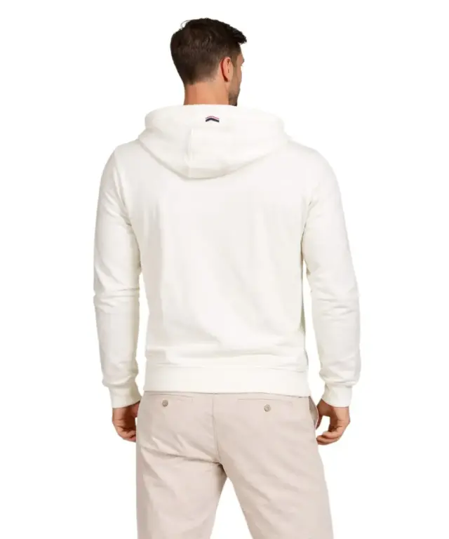 U.S. Polo Assn. - Ανδρική Φούτερ Ζακέτα με Κουκούλα και Τσέπες 63025-53223-101 Λευκό - 2XL 2
