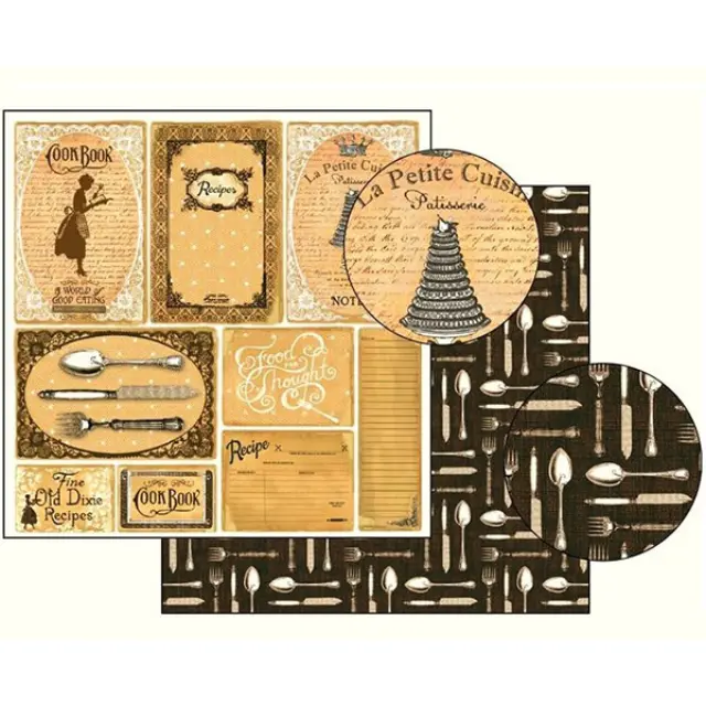 Χαρτί Scrapbooking Stamperia Διπλής Όψης - Recipes - 31x30cm
