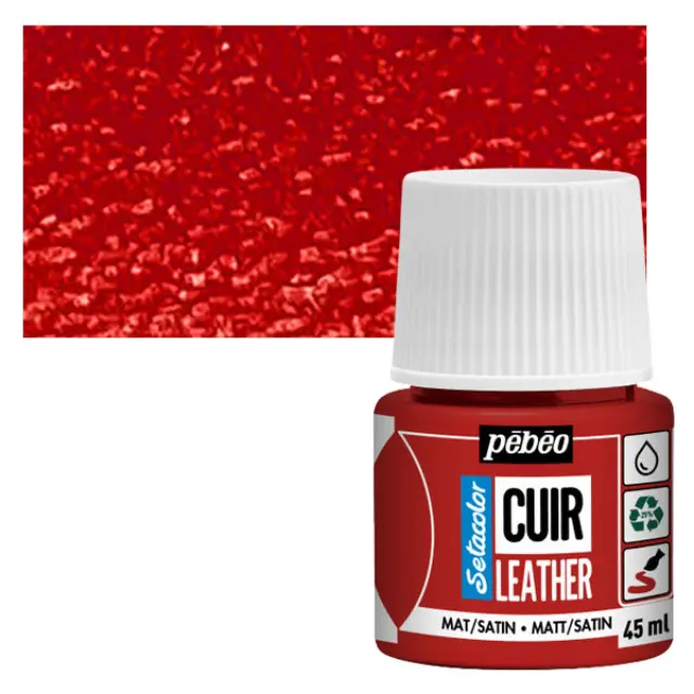 Pebeo Χρώμα Δέρματος Setacolor Leather - 05 Intense Red - 45ml