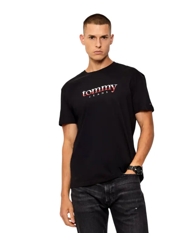 Tommy Hilfiger - Ανδρικό T-shirt Dna Tee Ext Regular Fit DM0DM21978-BDS Μαύρο 2