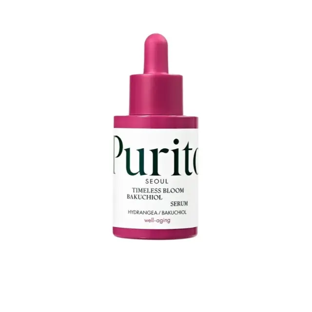 Purito Seoul Timeless Bloom Revitalizing Face Serum, Iσχυρός Αντιγηραντικός Oρός Προσώπου Eμπλουτισμένος με Εκχύλισμα Bakuchiol 30ml