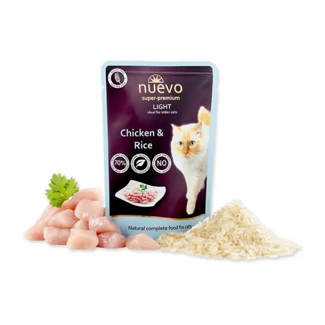 Νuevo Pouch Sterilized Κοτόπουλο & Ρύζι light 85gr