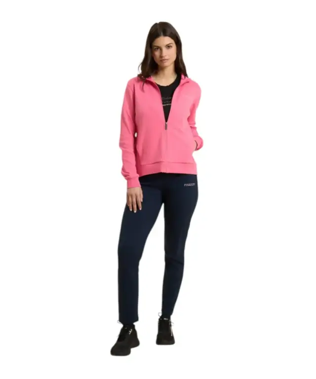 Freddy - Γυναικείο Σετ Φόρμας Zip And High Neck (Tracksuit) S26WTRK2-P102B Ροζ/Μπλε 3